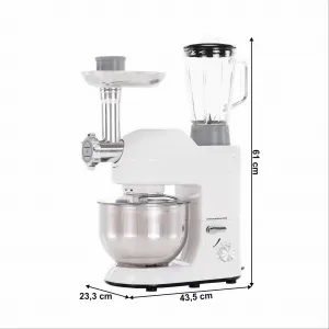 TEMPO-KONDELA KANTE, kuchynský robot, 1800 W, 5 l, lesklá biela/chróm