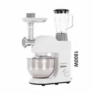 TEMPO-KONDELA KANTE, kuchynský robot, 1800 W, 5 l, lesklá biela/chróm