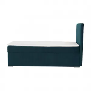 Boxspringová posteľ, jednolôžko, zelená, 90x200, ľavá, SAFRA