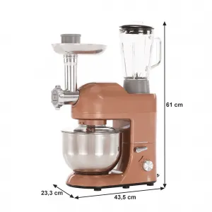 TEMPO-KONDELA KANTE, kuchynský robot, 1800 W, 5 l, rose gold zlatá/chróm