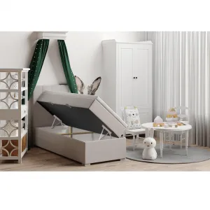 Boxspringová posteľ, jednolôžko, taupe, 80x200, ľavá, BRED