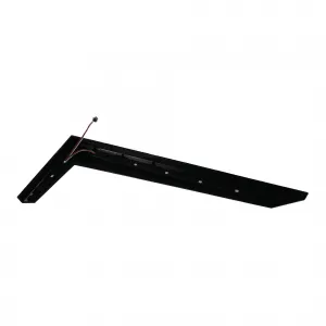 Herný stôl/počítačový stôl, s RGB LED osvetlením, čierna/červená, MACKENZIE 140cm