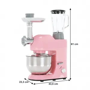TEMPO-KONDELA KANTE, kuchynský robot, 1800 W, 5 l, ružová/chróm
