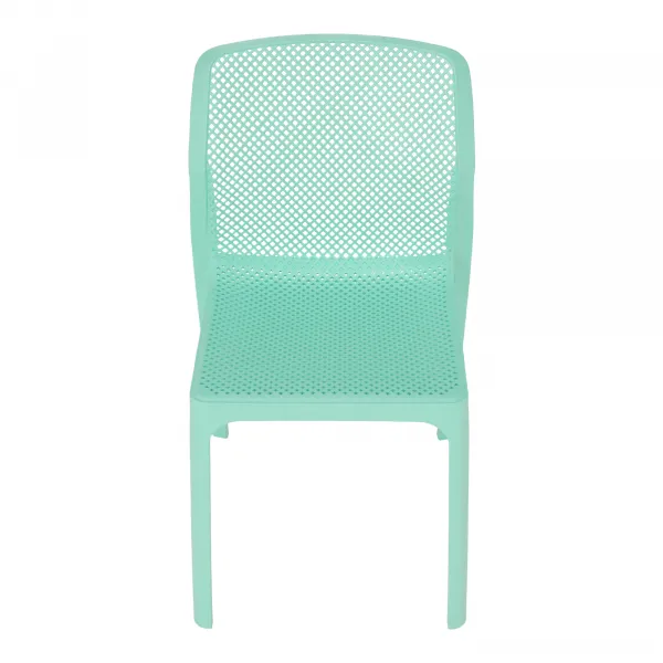 Stohovateľná stolička, mentolová/plast, LARKA