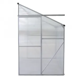 Záhradný skleník k stene, polykarbonát, 122x191x199 cm, MABON TYP 1