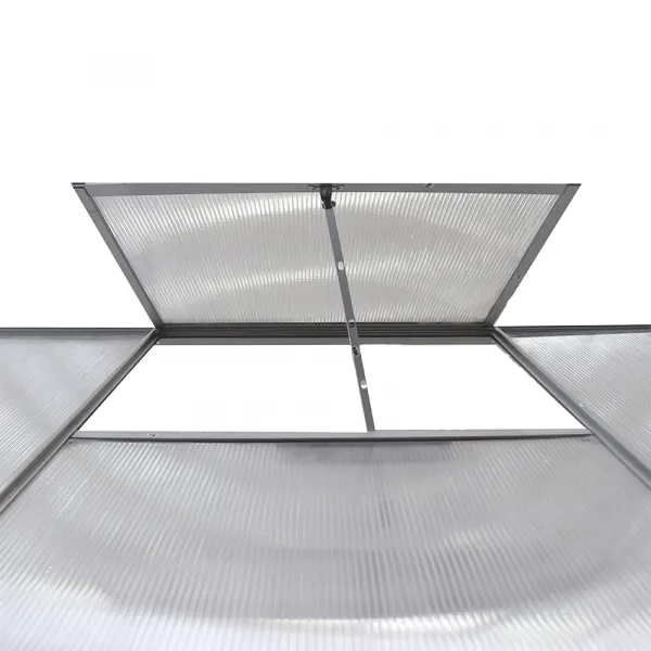 Záhradný skleník k stene, polykarbonát, 122x313x199 cm, MABON TYP 3