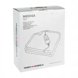 TEMPO-KONDELA MEDISA TYP 1, vyhrievacia XL deka, sivá/vzor hviezdy, 130x180 cm