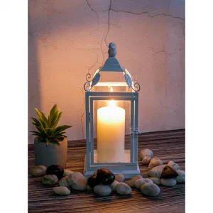 Lampáš, 32 cm, biela, kov, POGOL TYP 1