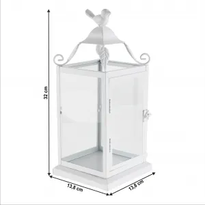 Lampáš, 32 cm, biela, kov, POGOL TYP 1