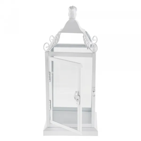 Lampáš, 32 cm, biela, kov, POGOL TYP 1
