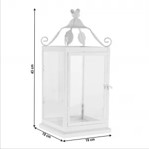 Lampáš, 43 cm, biela, kov, POGOL TYP 2