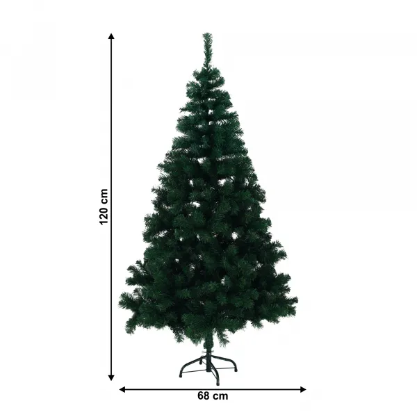 Vianočný stromček s kovovým stojanom, 120 cm, CHRISTMAS TYP 10