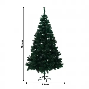 Vianočný stromček s kovovým stojanom, 120 cm, CHRISTMAS TYP 10
