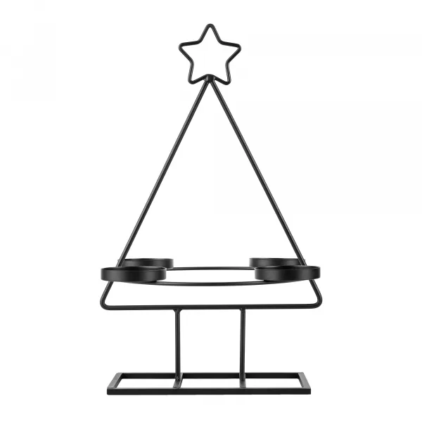 Adventný veniec, čierna, kov, BASIL