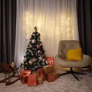 Vianočný stromček s kovovým stojanom, 120 cm, CHRISTMAS TYP 10