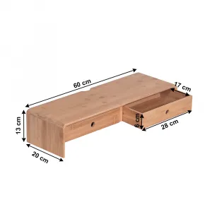 Podstavec pod monitor, bambus, prírodná, ELARO TYP 2