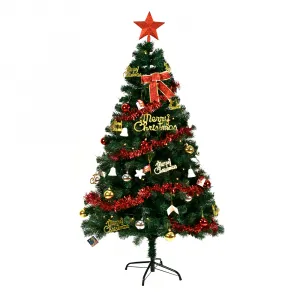 Vianočný stromček s kovovým stojanom, 120 cm, CHRISTMAS TYP 10