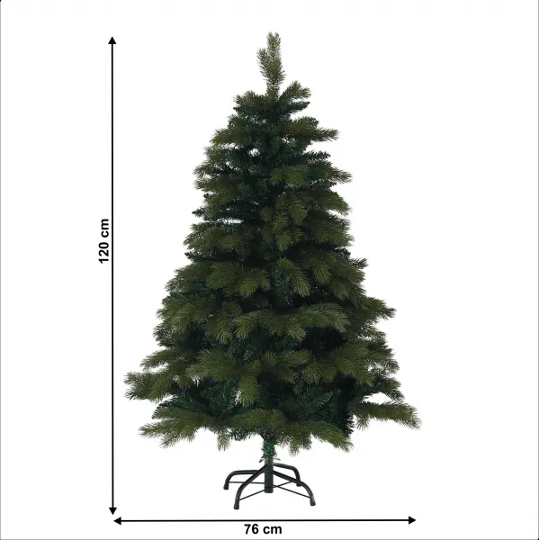 3D vianočný stromček, zelená, 120 cm, CHRISTMAS TYP 9