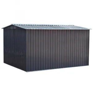 Plechový záhradný domček na náradie, sivá/biela, 2,6x3,1m, HAMAL TYP 3