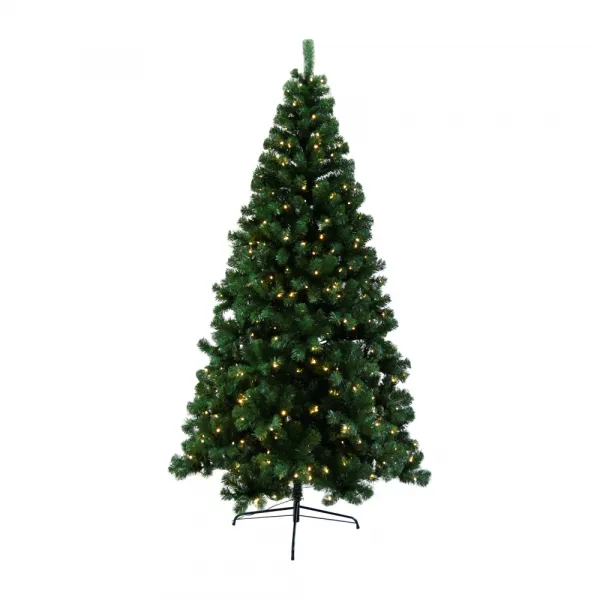 Vianočný stromček so svetielkami, zelená, 220 cm, LED450, CHRISTMAS TYP 5