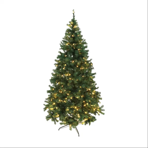 Vianočný stromček so svetielkami, zelená, 220 cm, LED450, CHRISTMAS TYP 5