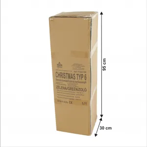 3D vianočný stromček so svetielkami, zelená, 180cm, LED300, CHRISTMAS TYP 6