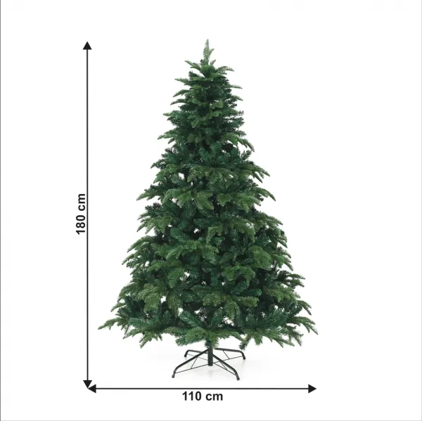 3D vianočný stromček, zelená, 180 cm, CHRISTMAS TYP 3