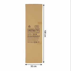 3D vianočný stromček, zelená, 220cm, CHRISTMAS TYP 3