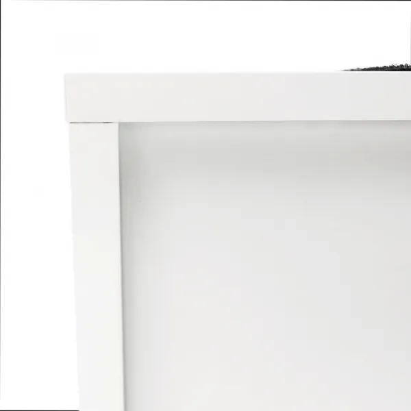 Lavica s botníkom, biela/sivá, BOKSA