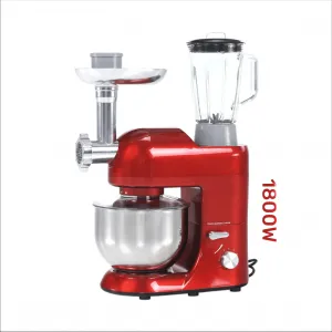 TEMPO-KONDELA KANTE, kuchynský robot, 1800 W, 5 l, červená/chróm