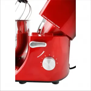 TEMPO-KONDELA KANTE, kuchynský robot, 1800 W, 5 l, červená/chróm