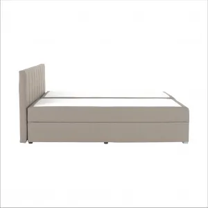 Boxspringová posteľ 180x200, sivohnedá TAUPE, FERATA TV KOMFORT