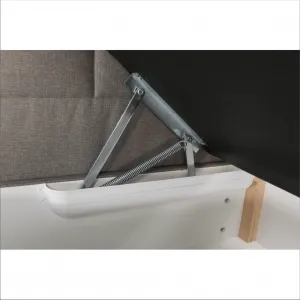 Boxspringová posteľ 180x200, sivohnedá TAUPE, FERATA TV KOMFORT