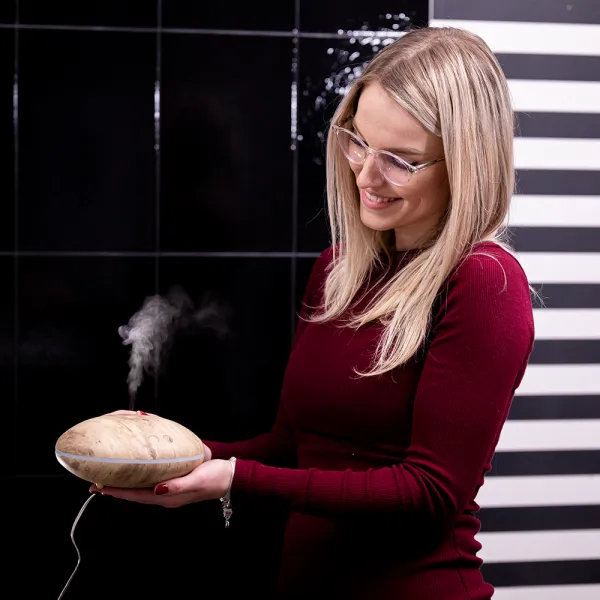 Zvlhčovač/difuzér, farba drevo, OLIO