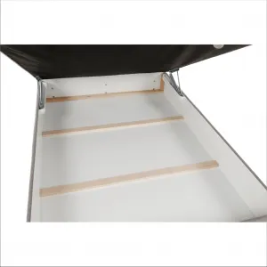 Boxspringová posteľ 140x200, sivohnedá TAUPE, FERATA TV KOMFORT