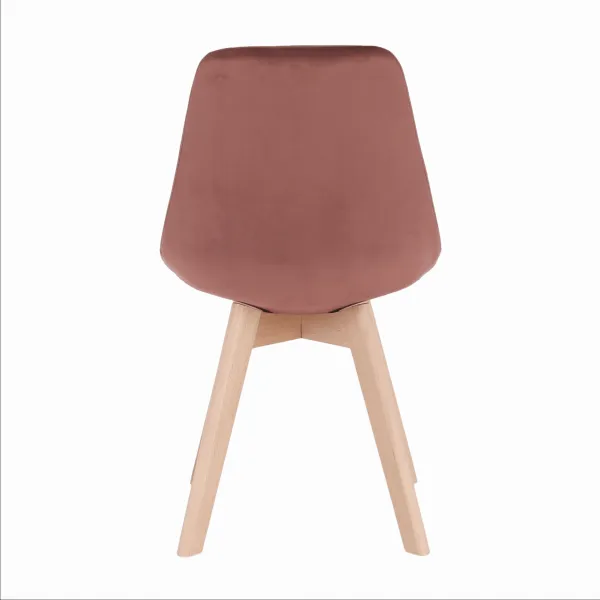 Stolička, ružová Velvet látka/buk, LORITA