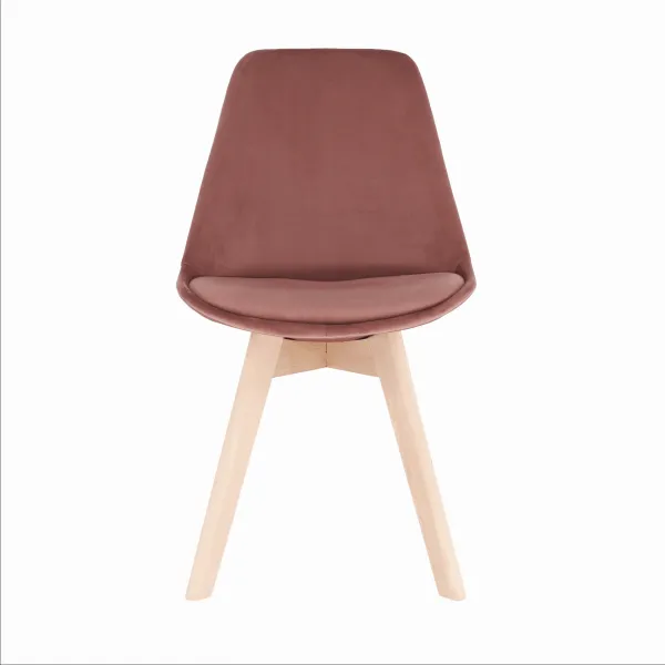 Stolička, ružová Velvet látka/buk, LORITA