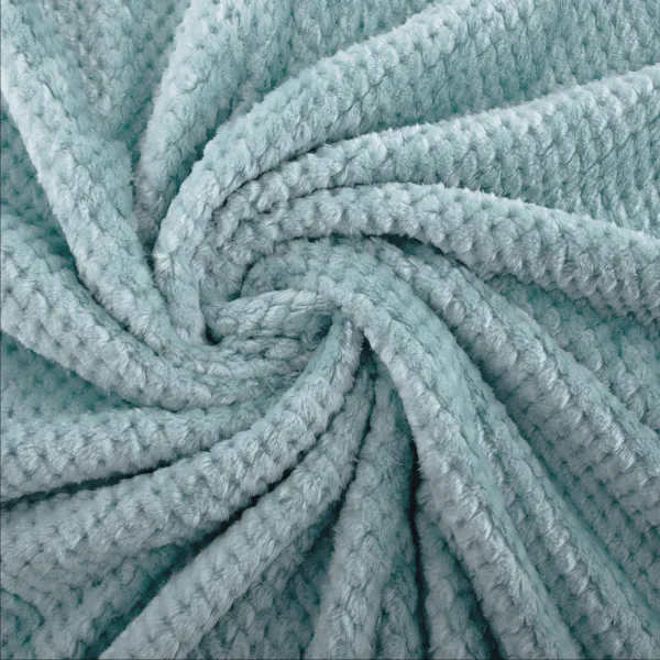 Plyšová kockovaná deka, neomint, 160x200cm, ENNIS