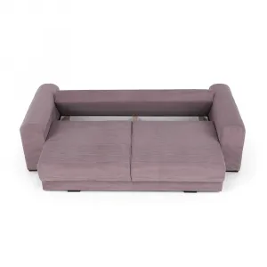 Extra priestranná pohovka, fialová/staroružová/béžová, GILEN BIG SOFA