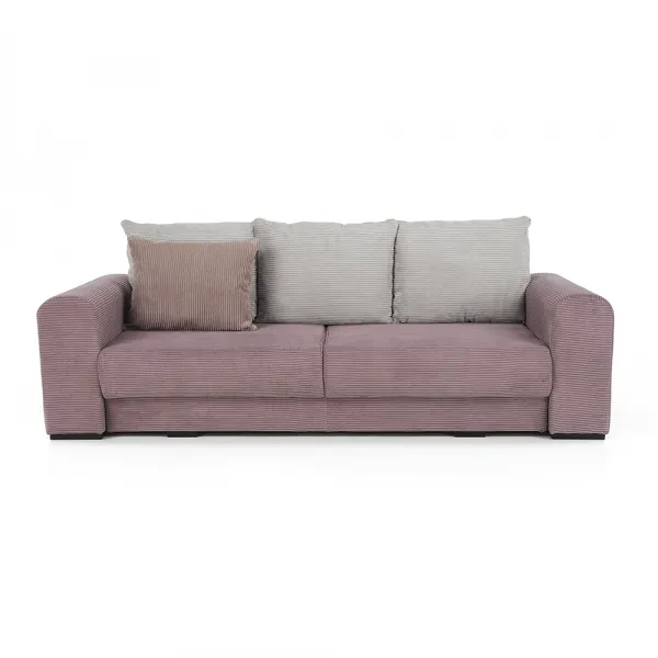 Extra priestranná pohovka, fialová/staroružová/béžová, GILEN BIG SOFA