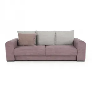 Extra priestranná pohovka, fialová/staroružová/béžová, GILEN BIG SOFA