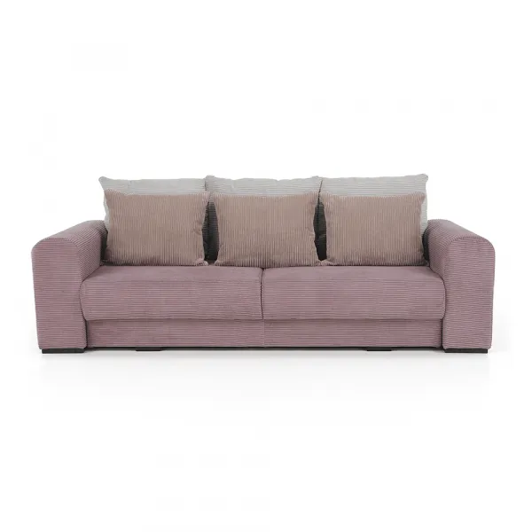 Extra priestranná pohovka, fialová/staroružová/béžová, GILEN BIG SOFA
