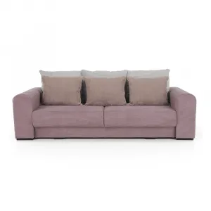 Extra priestranná pohovka, fialová/staroružová/béžová, GILEN BIG SOFA