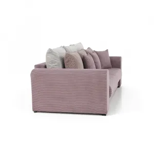 Extra priestranná pohovka, fialová/staroružová/béžová, GILEN BIG SOFA