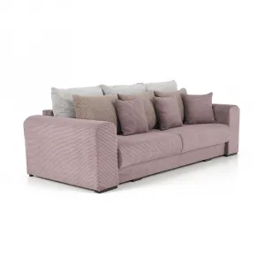 Extra priestranná pohovka, fialová/staroružová/béžová, GILEN BIG SOFA