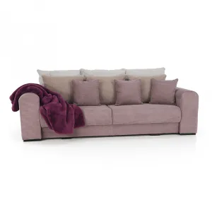 Extra priestranná pohovka, fialová/staroružová/béžová, GILEN BIG SOFA