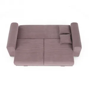 Extra priestranná pohovka, fialová/staroružová/béžová, GILEN BIG SOFA