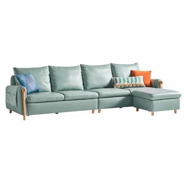 Celočalúnený taburet, koža/ekokoža neomint, LINSY