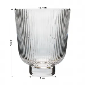 Svietniky v retro štýle, set 6 ks, 680 ml, číre/dymové sklo, EFRO