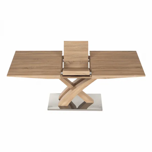 Jedálenský stôl, dub, 160-200x90 cm, BONET NEW TYP 2